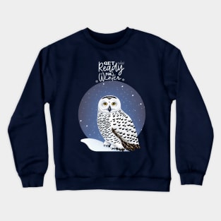 Get Ready for winter, winter nights snowy owl, winter forest in the nights, perfect for natura lovers Crewneck Sweatshirt